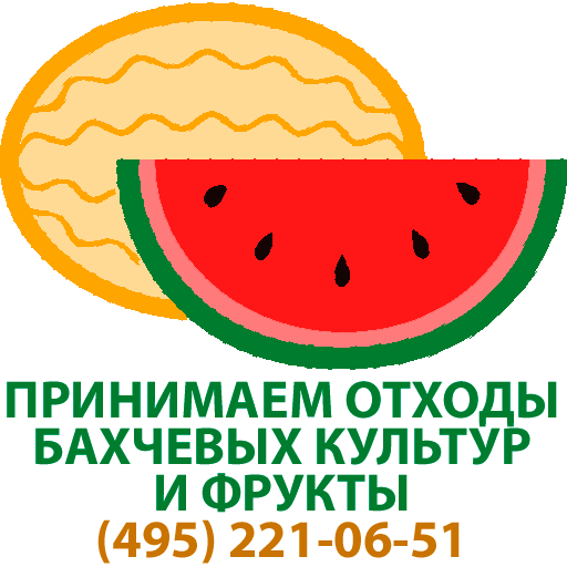 Отходы бахчевых и фрукты